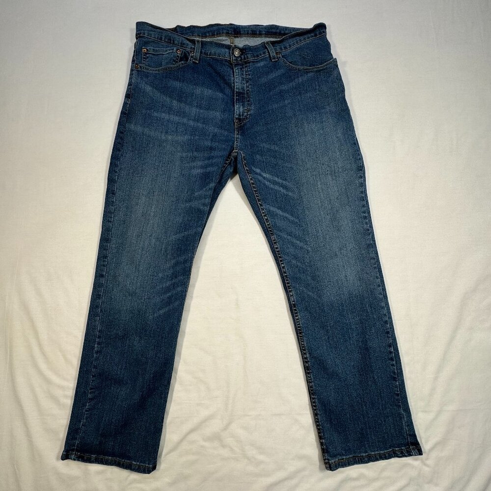 Levi's 559 Jeans 38x30 Blue Denim Straight Stretch Made In Mexico Medium Wash